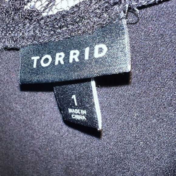 Torrid black lace choker collar sleeveless bodysuit 1 - Picture 7 of 10